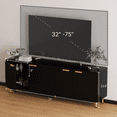 thumbnail image 2 of Aykah Luna Meuble Télé de 71 Pouces avec Rangement pour Télé jusqu'à 75 Pouces avec 4 Armoires de Rangement, Table Télé Moderne, Console Télé avec Pattes en Métal pour Salon, 2 of 9