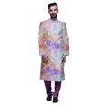 thumbnail image 1 of Atasi Kurta Décontracté Imprimé à Col Chinois avec Churidar Kurta Chemise pour Homme, 1 of 1