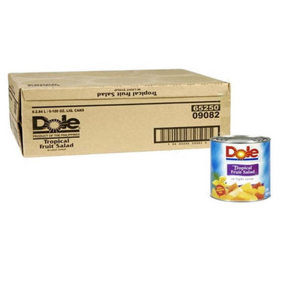 Dole Salade de Fruits Tropicaux dans un Sirop Léger, 100 OZ (6/caisse)