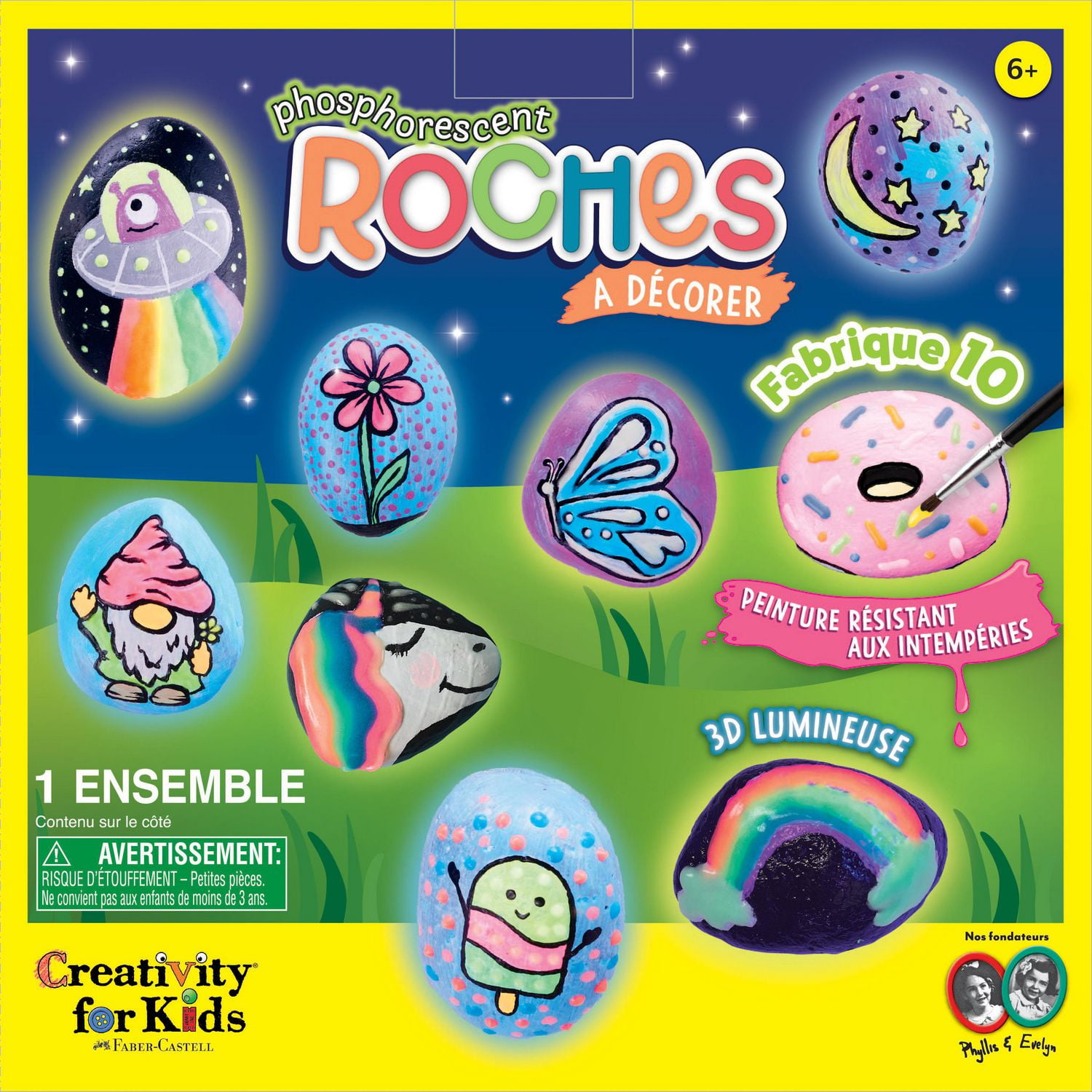 Creativity for Kids phosphorescent roches a décorer