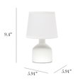 thumbnail image 3 of Simple Designs LT2080-OFF Mini Lampe de Table en Céramique Bocksbeutal, Blanc Cassé, 3 of 6