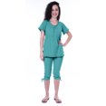 thumbnail image 1 of Moomaya Ensemble de Nuit pour Femmes Capri en Coton Vêtements de Nuit 2 Pcs Chemises de Nuit, 1 of 5