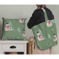 thumbnail image 5 of Soimoi Green Velvet Fabric Snowman & Tree Christmas Printed Fabric 1 Yard 58 Inch Wide, 5 of 5