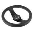 thumbnail image 2 of Volant de Course Volant de Course Volant en Cuir Volant de Remplacement Accessoire Modifié pour Voiture 320 Mm/13 Po pour Style 6 - Demi-Bac Volant de Course en Cuir Noir, 2 of 8