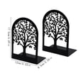 thumbnail image 3 of EGNMCR Organization and Storage, Storage Bins, Storage Containers Book Ends Metal Bookends For Shelves Decorative Tree Stopper For Heavy Books Black Ends To Hold Books For Home Office Metal bookend, 3 of 6