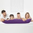 thumbnail image 3 of PiccoCasa 100% Cotton Body Pillowcases Soft Zipper Closure Grape 20"x54", 3 of 7