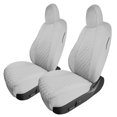 thumbnail image 1 of For 2020-2025 Tesla Model Y FH Group Waterproof Neoprene Custom Fit Made Car Seat Covers - Front Set Solid Gray, 1 of 6