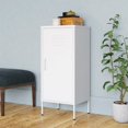 thumbnail image 1 of vidaXL Armoire de Rangement Blanche 42,5x35x101,5 cm Acier, 1 of 5