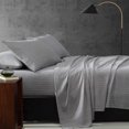 thumbnail image 2 of Kenneth Cole - King Sheet Set, Wrinkle-Resistant Bedding, Deep Pockets - Bed Sheets with Matching Bonus Pillowcases & Fitted Sheet (Twill Stripe Texture Black), 2 of 8