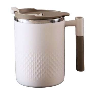SDNall Travel Coffee Mug, insulated Coffee Mug, Coffee Mug Portable Double Layer Stainless Steel Mug with Lid and Handle induction Heatable insulated Coffee Mug for Travel Camping office