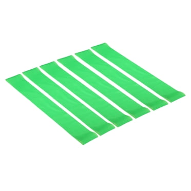 Unique Bargains 0.35mm Thick Chair Bands for Classroom, 6 Pack Rubber Stretchable Bouncy Fidget Foot Bands Strips, Green