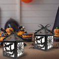thumbnail image 4 of Oleegame 1PC Produce Storage Thank You Gift Boxes Cut Boxes Wedding Party Boxes Black Lace Boxes For Halloween Wedding Birthday Party Decorations With Ribbons Black, 4 of 7