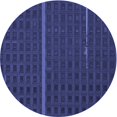thumbnail image 1 of Ahgly Company Tapis Rond Lavable en Machine Bleu Royal Transitionnel, 3 Pieds Rond, 1 of 7