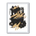 thumbnail image 1 of Designart Dérive or et noir I Art mural encadré, 1 of 3