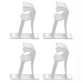 thumbnail image 1 of Coofit Curtain Rod Holder Double 4PCS Heavy Duty Curtain Rod Brackets Curtain Rod Hook, 1 of 8