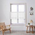 thumbnail image 2 of Innerwin Kitchen Curtains Decor Half Window Curtain Rod Pocket Simple Short Valance Semi-sheer Modern Solid Color Luxury Treatment White W:59''x H:23'', 2 of 5