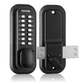 thumbnail image 1 of VEVOR Mechanical Keyless Entry Door Lock, 14 Digit Keypad, Water-proof Zinc Alloy, Outdoor Gate Door Locks Set with Surface-mounted Latch, Keypad and Knob, Easy to Install, for Garden, Garage, Yard, 1 of 9