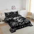 thumbnail image 3 of Erosebridal Skull Skeleton Bedding Full Comforter Set, Boho Damask Down Comforter, Western Geometric Decor, Super Cozy, 3 of 8