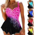 thumbnail image 1 of Maillot de Bain Grande Taille pour Femmes Couleur Contrastée Sans Manches, 1 of 5