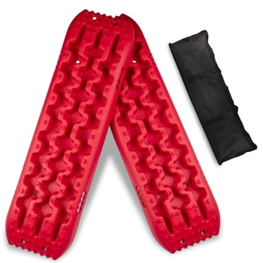 RUGCEL Tapis de Planche de Traction pour Pneus à 4 Roues Motrices de WINCH à Récupération Rapide d'Urgence, Rouge