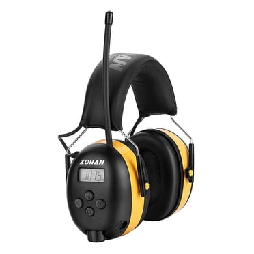 ZOHAN EM042 AM/FM Radio Headphone with Digital Display, 25dB NRR Ear Protection Noise Reduction Earmuffs