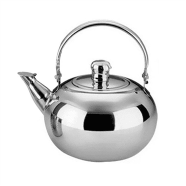 Bouilloire en Acier Inoxydable Poignée Résistante à la Chaleur Cuisinière Portable Camping Cafetière Théière avec Filtre Cuisine