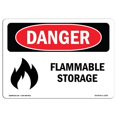 thumbnail image 1 of SignMission OS-DS-A-1014-L-1255 Panneau de Danger OSHA 10 x 14 Po. - Stockage Inflammable, 1 of 1