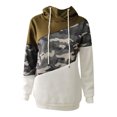 thumbnail image 4 of CEHVOM Women Color Matching Hooded Turtleneck Long Sleeve Sweatshirt Pullover Tops, 4 of 6