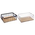 thumbnail image 1 of pitrice Wire Basket Grid Desktop Finishing Storage Baskets All-Purpose with Handles Shelf Kitchen Organizer Corner Frame White M/36*26*12cm, 1 of 9