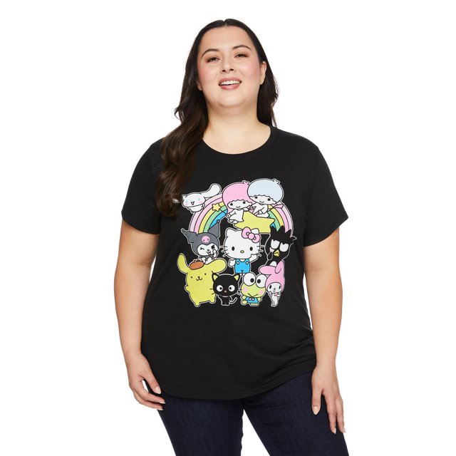 Hello Kitty and Friends Women's Plus Boyfriend Fit Tee