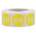 thumbnail image 1 of Yellow "March" Months of the Year Circle Stickers | 0.75" Inch Round | 500 Pack, 1 of 2