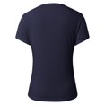 thumbnail image 5 of Hauts d'Été pour Femmes à Manches Courtes, Col Rond, Côtelés, Coupe Ajustée, Chandails Décontractés, T-Shirt, 5 of 5