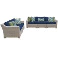 thumbnail image 1 of Ensemble de Meubles de Patio en Osier d'Extérieur 5 Pcs en Marine, 1 of 2