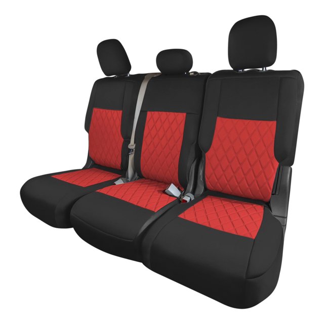 Pour 2020-2024 Ford Explorer Base FH Group Housses de Sièges d'Auto sur Mesure en Néoprène Résistantes à l'Eau - 2e Rangée Rouge