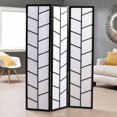 thumbnail image 2 of Roundhill Furniture 3-Panel Climbing Screen Room Divider, Black, 2 of 2