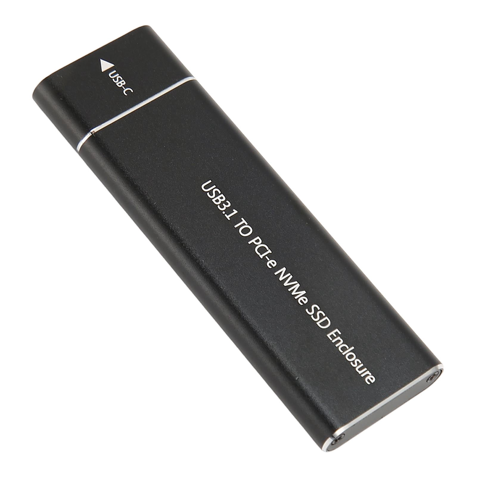NVMe M.2 SSD Enclosure, 10Gbps USB 3.1 Type C, Aluminum Shell, JMS583 Chip, for 7 / 8 / 8.1 / 10 / Linux / OS X, M.2 2230 / 2242 / 2260 / 2280 SSD, UASP