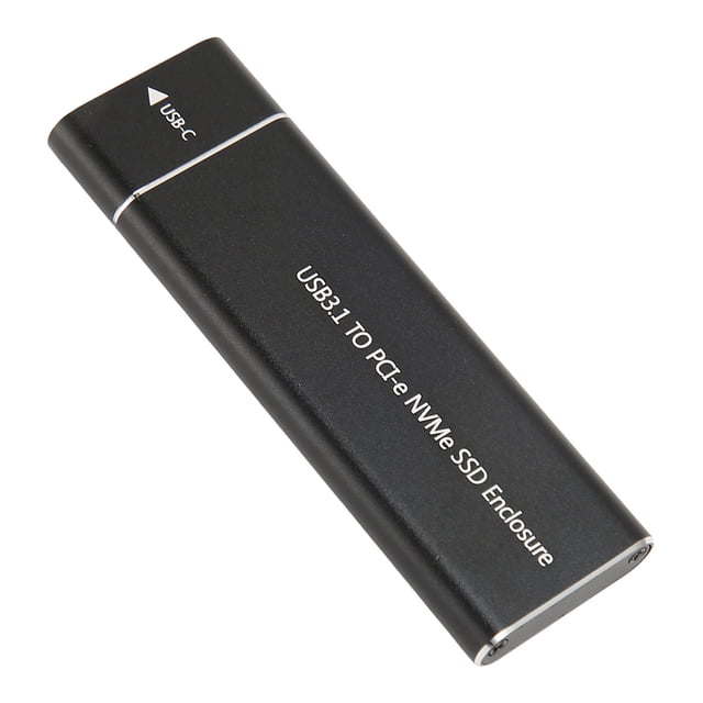 NVMe M.2 SSD Enclosure, 10Gbps USB 3.1 Type C, Aluminum Shell, JMS583 Chip, for 7 / 8 / 8.1 / 10 / Linux / OS X, M.2 2230 / 2242 / 2260 / 2280 SSD, UASP