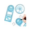 thumbnail image 1 of FYY 2 Pcs Multifunctional Geometric Ruler, Geometric Drawing Template Measuring Tool Plastic Mathematics Drawing Ruler, Draft Rulers for Student Schoo, 1 of 5