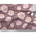 thumbnail image 2 of Soimoi Cotton Duck Fabric Check & Roses Floral Print Fabric by The Yard 56 Inch Wide, 2 of 3