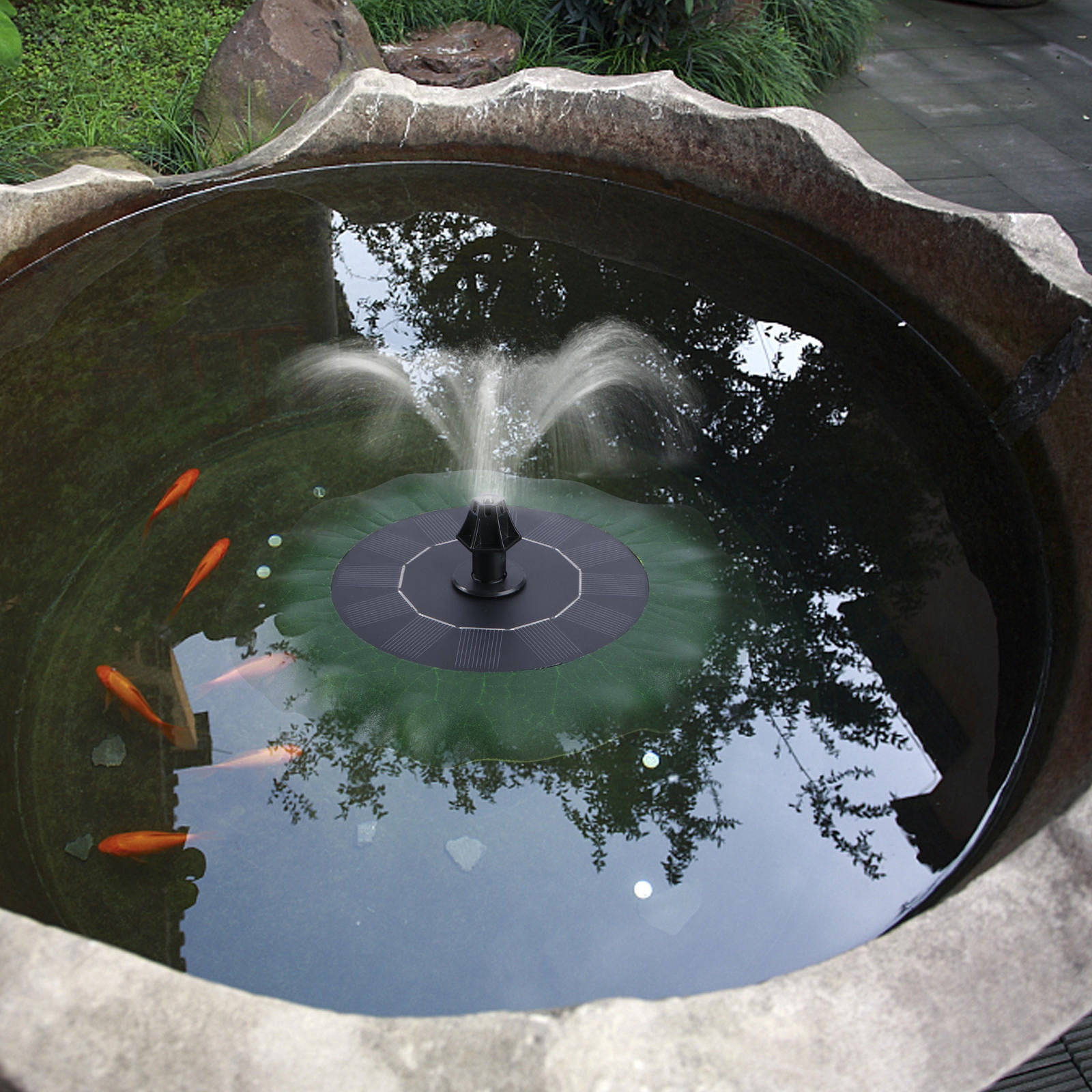 TABLZONE 1Pcs Solar Fountain Outdoor Water Circulation Floating Style 30 X 29.5 X 4.2 Garden