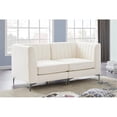 thumbnail image 4 of Meridian Furniture Alina Sofa Modulaire en Velours Crème, 4 of 16