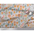 thumbnail image 3 of Soimoi Poly Georgette Fabric Leaves,Cock & Chick Cartoon Printed Fabric 1 Yard 52 Inch Wide, 3 of 3