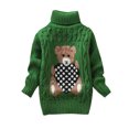 thumbnail image 1 of RXIRUCGD Mode Chandail à Col Roulé Épais à Manches Longues pour Enfants (Vert, Taille : 6 Ans), 1 of 8