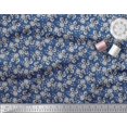 thumbnail image 3 of Soimoi Modal Satin Fabric Leaves & Floral Block Print Fabric by Yard 42 Inch Wide, 3 of 3