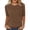 Coffee, variant on ManxiVoo Short Sleeve Ribbed Knit Sweater for Women Summer Crewneck Pullover Top Soft Lightweight Tunic for Casual Comfort and Trendy Relaxed Style XL Size Hot Pink