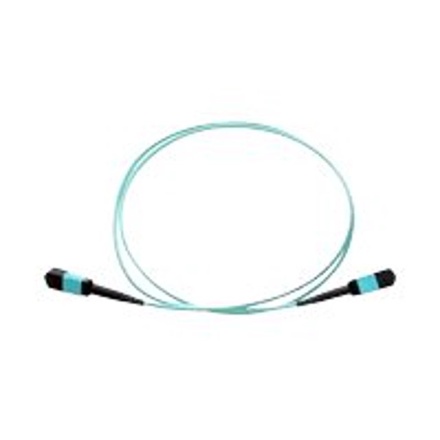 Axiom - Câble Réseau - MTP/MPO multi-mode (m) vers MTP/MPO multi-mode (F) - 20 m - Fibre Optique - 50 / 125 Microns - OM4 - Rehausseur - aqua