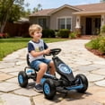thumbnail image 2 of Aosom Kart à Pédales avec Siège Ajustable, Roues en Caoutchouc à Absorption des Chocs, Bleu, 2 of 10