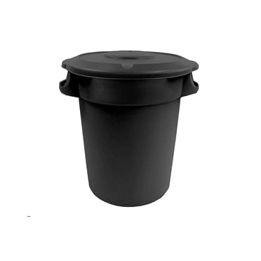 RAMTUFF Outdoor Trash Can Black 77 L