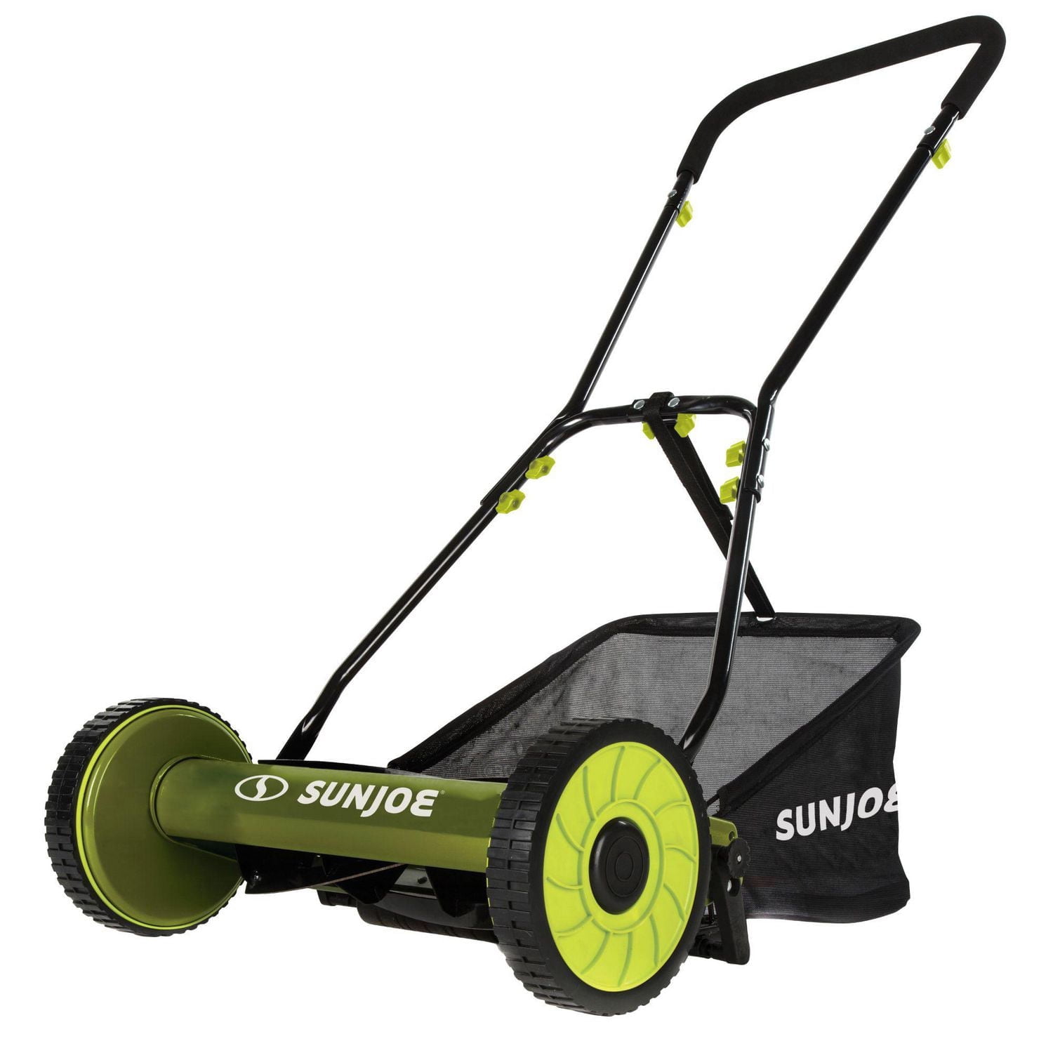 Sun Joe MJ500M Tondeuse manuelle à rouleau avec ramasseur d'herbe, 16 po