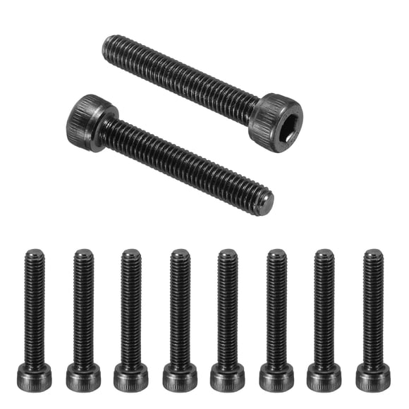 Uxcell 10 Pcs M5 x 30 mm Hex Socket Head Cap Screws Bolts 12.9 Grade Carbon Steel Socket Drive Screws Black Oxide Full Threads